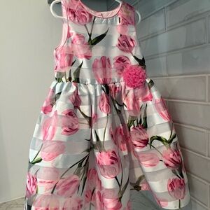 Pippa & Julie Pink Floral Tulip Fit-and-Flare Dress